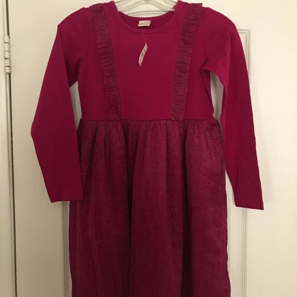 Hanna Andersson Magenta Sparkle Dress - NWT - Picture 2 of 6